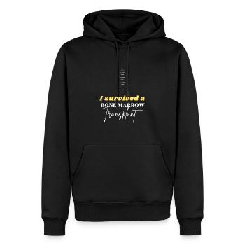 Survivant de la greffe de cellules souches de la chirurgie de la moelle osseuse - Sweat à capuche Premium bio Homme - noir - Devant - Nico (187cm)