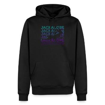 Schakalope Cryptids Cryptozoology Retro - Men’s Premium Organic Hoodie - black - Front - Nico (187cm)