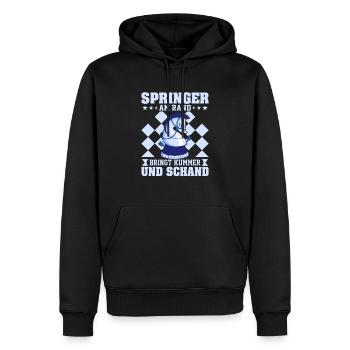 Springer sur le bord apporte chagrin et honte Échecs - Sweat à capuche Premium bio Homme - noir - Devant - Nico (187cm)