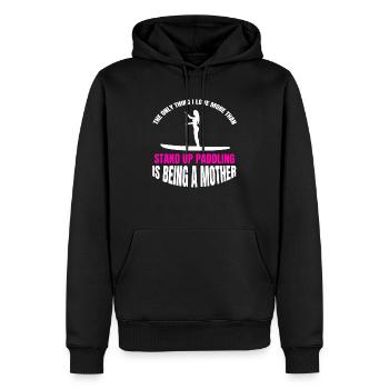 Stand Up Paddling lustiger Mutter Spruch Surfen - Männer Premium Bio Hoodie - Schwarz - Vorne - Nico (187cm)