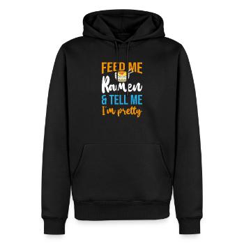 Feed Me Ramen And Tell Me I'm Pretty - Ramen Love - Men’s Premium Organic Hoodie - black - Front - Nico (187cm)