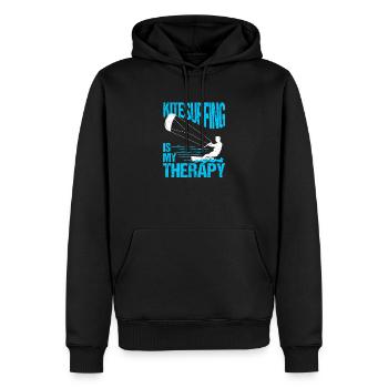 Lustiges Kitesurfen Kiteboard Surfer Kitesurfen - Männer Premium Bio Hoodie - Schwarz - Vorne - Nico (187cm)