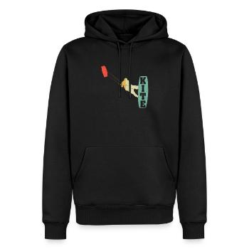 KITE Kiteboarding Kiten Kitesurfen Kitesurf - Männer Premium Bio Hoodie - Schwarz - Vorne - Nico (187cm)