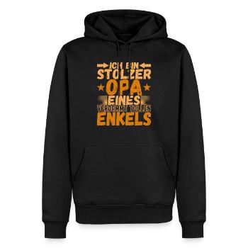 Opa Großvater - Männer Premium Bio Hoodie - Schwarz - Vorne - Nico (187cm)