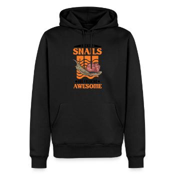 Because Snails are freaking awesome Schnecke - Männer Premium Bio Hoodie - Schwarz - Vorne - Nico (187cm)