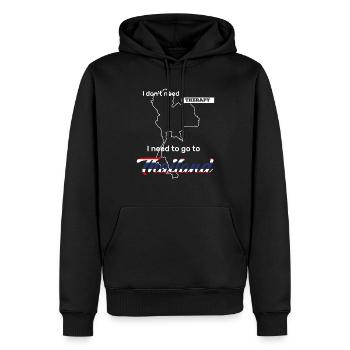 Don't need therapy - Sweat à capuche Premium bio Homme - noir - Devant - Nico (187cm)