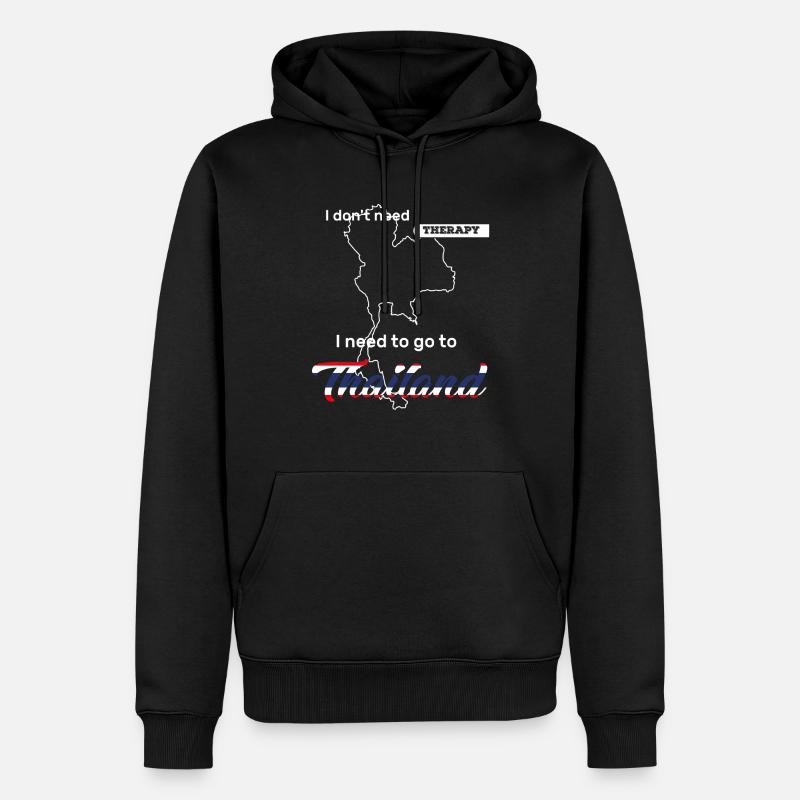 Don't need therapy - Sweat à capuche Premium bio Homme - noir