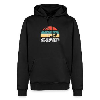 Don't Follow Me You Won't Make It Funny Kitesurfer - Männer Premium Bio Hoodie - Schwarz - Vorne - Nico (187cm)