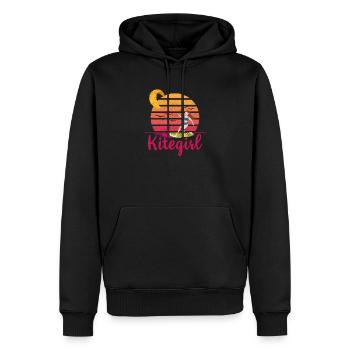 Vintage Kite Surfing Kiting Kiteboarding Kitesurf - Männer Premium Bio Hoodie - Schwarz - Vorne - Nico (187cm)