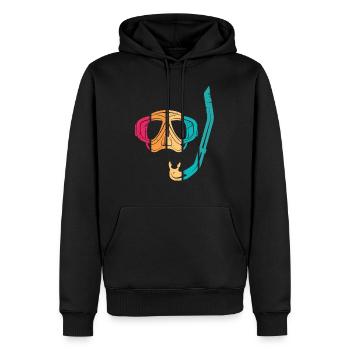 Summer paradise Funny Diving under water Geschen - Men’s Premium Organic Hoodie - black - Front - Nico (187cm)