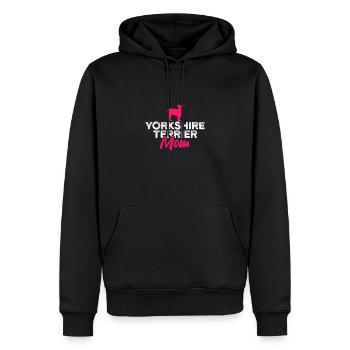 Yorkshire Terrier Maman - Sweat à capuche Premium bio Homme - noir - Devant - Nico (187cm)