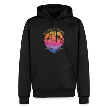 Cooles Retro Design Sommer Strand Palmen Summer - Männer Premium Bio Hoodie - Schwarz - Vorne - Nico (187cm)
