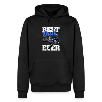 Moto Dirt Bike Motocross Rider Fête des Pères Meilleur - Sweat à capuche Premium bio Homme - noir - Devant - Nico (187cm)