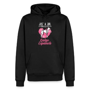 Galgo Espanol Fille Lévrier Espagnol - Sweat à capuche Premium bio Homme - noir - Devant - Nico (187cm)