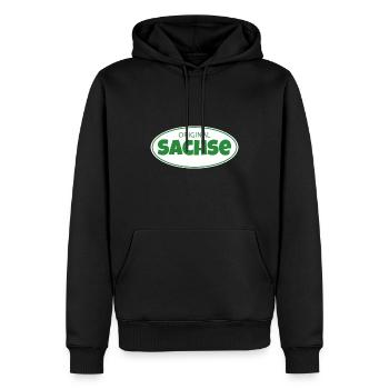 Erzgebirge meine Heimat - Männer Premium Bio Hoodie - Schwarz - Vorne - Nico (187cm)