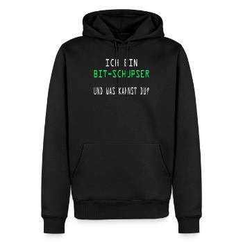Computerarbeit Computerfreak Programmierung Coding - Männer Premium Bio Hoodie - Schwarz - Vorne - Nico (187cm)