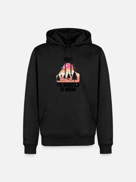 funny hiking - Men’s Premium Organic Hoodie - black