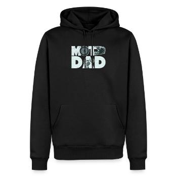 Moto Papa Drôle Dirt Bike Motocross Papa Fête des Pères - Sweat à capuche Premium bio Homme - noir - Devant - Nico (187cm)