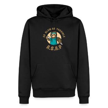 Faultier Läufer ASAP Langsam Sport Wettkampf Witz - Männer Premium Bio Hoodie - Schwarz - Vorne - Nico (187cm)