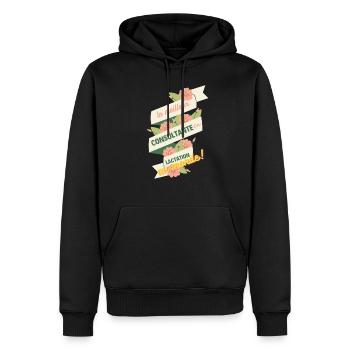 Lactation consultant breastfeeding support IBCLC - Men’s Premium Organic Hoodie - black - Front - Nico (187cm)