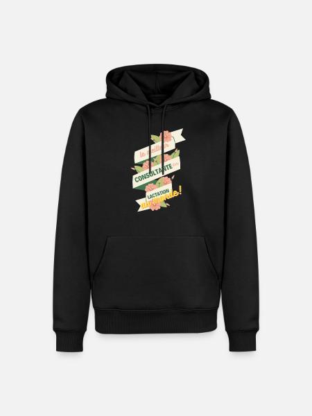 Lactation consultant breastfeeding support IBCLC - Men’s Premium Organic Hoodie - black