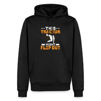 This Traceur Might Flip Out Free Running Parkour - Männer Premium Bio Hoodie - Schwarz - Vorne - Nico (187cm)