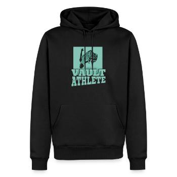 Vault Athlete Parkour Traceur - Männer Premium Bio Hoodie - Schwarz - Vorne - Nico (187cm)