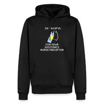 Drôles de jeux de mots Infirmière Précepteur Merci Cadeaux - Sweat à capuche Premium bio Homme - noir - Devant - Nico (187cm)