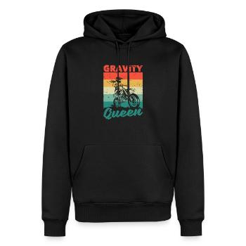 Schwerkraft Königin Funny Dirt Bike Rider Moto - Männer Premium Bio Hoodie - Schwarz - Vorne - Nico (187cm)