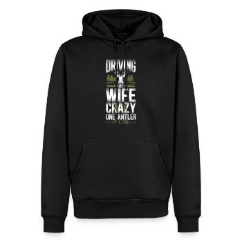 Buck Deer Hunting Hunter Femme - Sweat à capuche Premium bio Homme - noir - Devant - Nico (187cm)