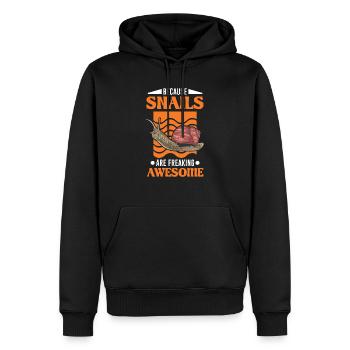 Because Snails are freaking awesome Schnecke - Männer Premium Bio Hoodie - Schwarz - Vorne - Nico (187cm)