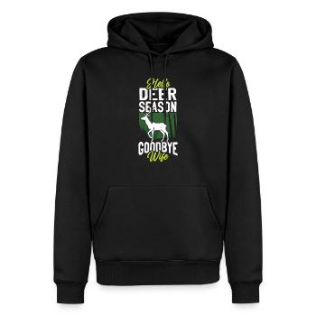 Buck Deer Hunting Hunter Husband - Männer Premium Bio Hoodie - Schwarz - Vorne - Nico (187cm)