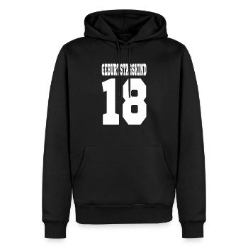 18. Geburtstag Geschenk Birthday cool - Männer Premium Bio Hoodie - Schwarz - Vorne - Nico (187cm)
