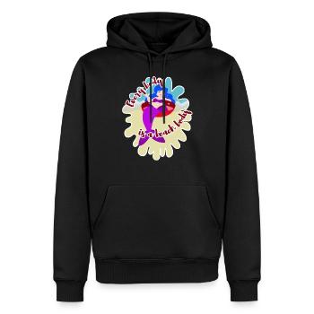 Every Body Is A Beach Body mermaid body positivity - Men’s Premium Organic Hoodie - black - Front - Nico (187cm)