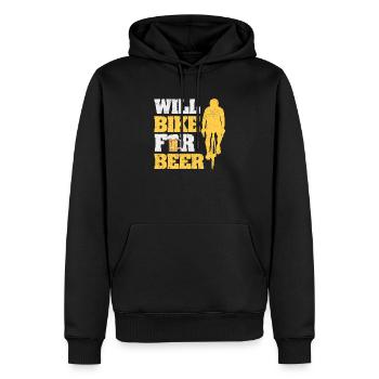 Will Bike pour amateur de bière Vélo de route à vélo drôle - Sweat à capuche Premium bio Homme - noir - Devant - Nico (187cm)