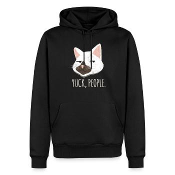 Yuck, People. Funny Cat Lovers Cat Mom Love Cats C - Männer Premium Bio Hoodie - Schwarz - Vorne - Nico (187cm)