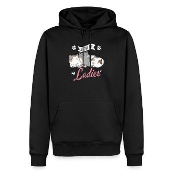 I Love My Ladies Cat Owner Cute Cat Mom Love Cats - Männer Premium Bio Hoodie - Schwarz - Vorne - Nico (187cm)