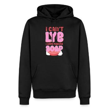 Soap Making Crafting I Can't Lye I - Men’s Premium Organic Hoodie - black - Front - Nico (187cm)
