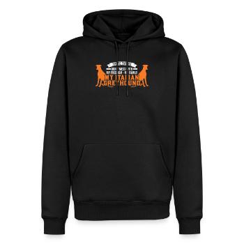 Famille italienne Greyhound Freedom - Sweat à capuche Premium bio Homme - noir - Devant - Nico (187cm)
