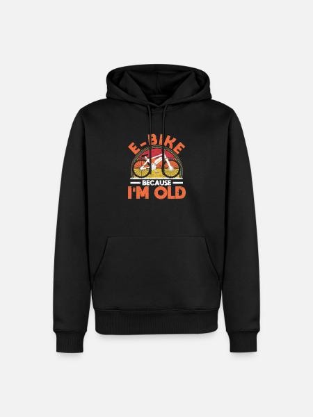 Elektrische fiets Fiets Grappig Fietsen E-Bike - Mannen Premium Bio hoodie - zwart