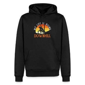 Mountainbiking Fahrrad Fahrrad Lustig Mein Leben - Männer Premium Bio Hoodie - Schwarz - Vorne - Nico (187cm)
