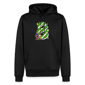 8 Jahre alt Dino American Football 8. B-Day Dab - Männer Premium Bio Hoodie - Schwarz - Vorne - Nico (187cm)