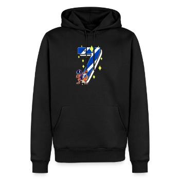 7 ans Dino American Football 7ème B-day Dab - Sweat à capuche Premium bio Homme - noir - Devant - Nico (187cm)