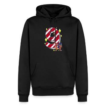 9 ans Dinosaur American Football 9ème jour B - Sweat à capuche Premium bio Homme - noir - Devant - Nico (187cm)