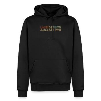 24th birthday August born 1998 Gift idea - Men’s Premium Organic Hoodie - black - Front - Nico (187cm)