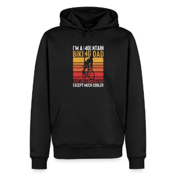 Je suis un père de vélo de montagne amusant à vélo - Sweat à capuche Premium bio Homme - noir - Devant - Nico (187cm)