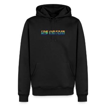 Crème glacée Retro Vintage Cone - Sweat à capuche Premium bio Homme - noir - Devant - Nico (187cm)