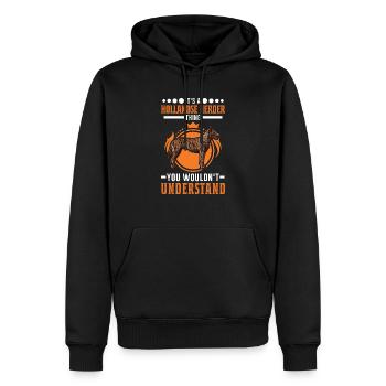 Hollandse Herder Berger hollandais - Sweat à capuche Premium bio Homme - noir - Devant - Nico (187cm)