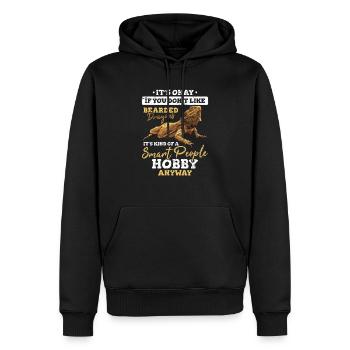 Funny Bearded Dragon Its Kind Of A Smart People Ho - Männer Premium Bio Hoodie - Schwarz - Vorne - Nico (187cm)