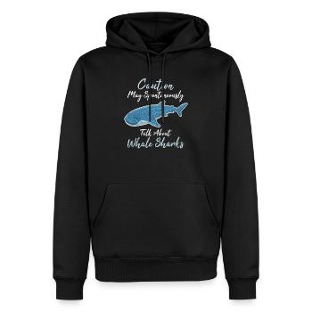 La prudence peut parler spontanément des requins-baleines - Sweat à capuche Premium bio Homme - noir - Devant - Nico (187cm)